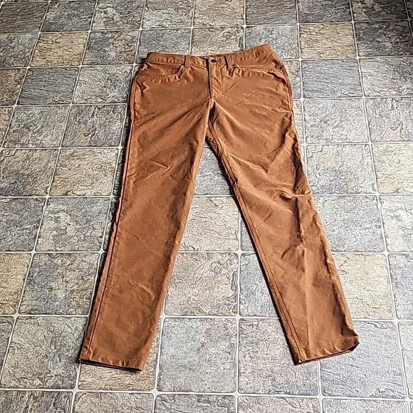 Lululemon Men's ABC Pants Slim Utilitech Copper Brown Sz 32 EUC